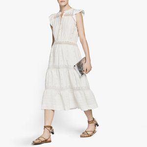 ULLA JOHNSON Tatyana Dress in Embroidered Cotton
